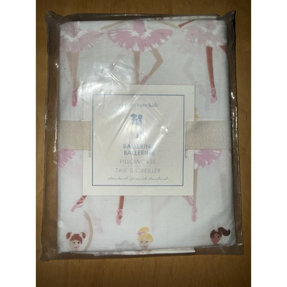 Pottery Barn Kids Pink Ballerina Standard Pillowcase Ballet New With Tags